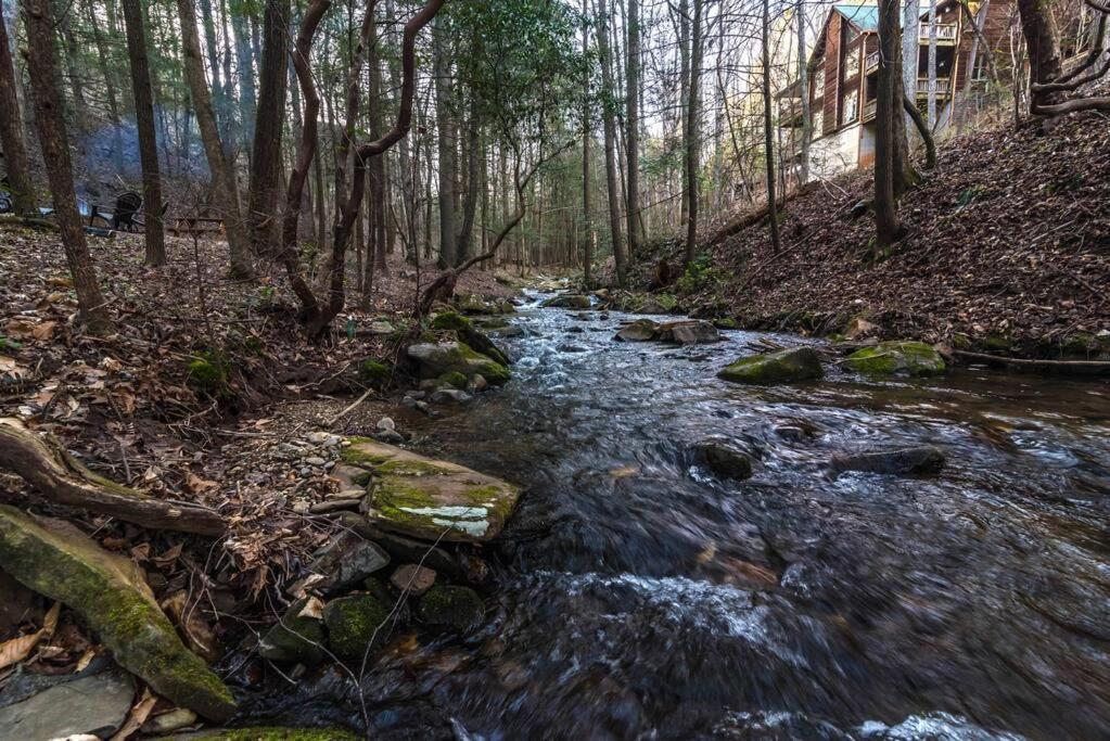 Private Creekside Cabin+Hot Tub,Pool Table, & Pets Ellijay Extérieur photo