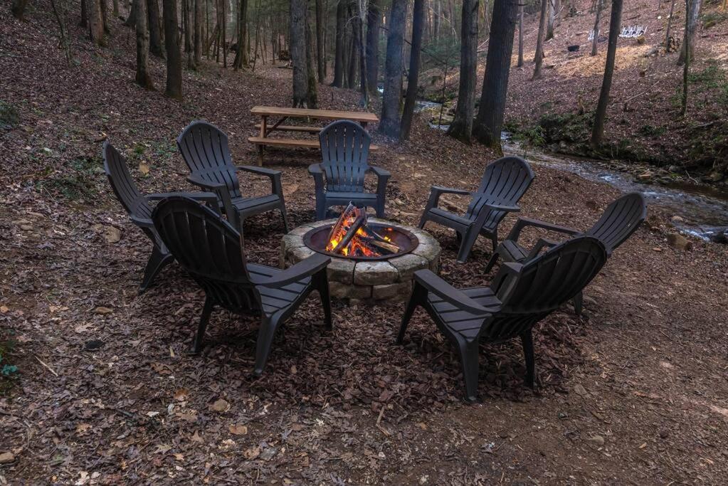 Private Creekside Cabin+Hot Tub,Pool Table, & Pets Ellijay Extérieur photo